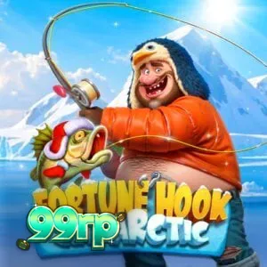 Tampilan visual slot Fortune Hook Antarctic dengan tema es dan penguin